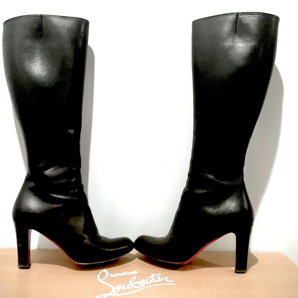 Christian Louboutin Miss Tack Botta 85 Boots 35.5 EUC Retail $1495